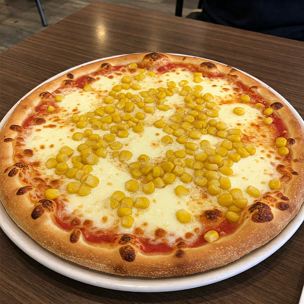 Corn And Cheese Pizza