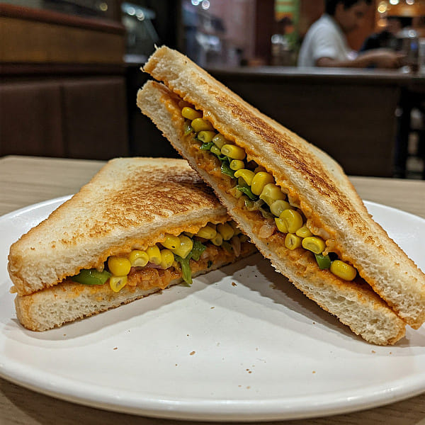Corn Cheese Grilled Sandwich