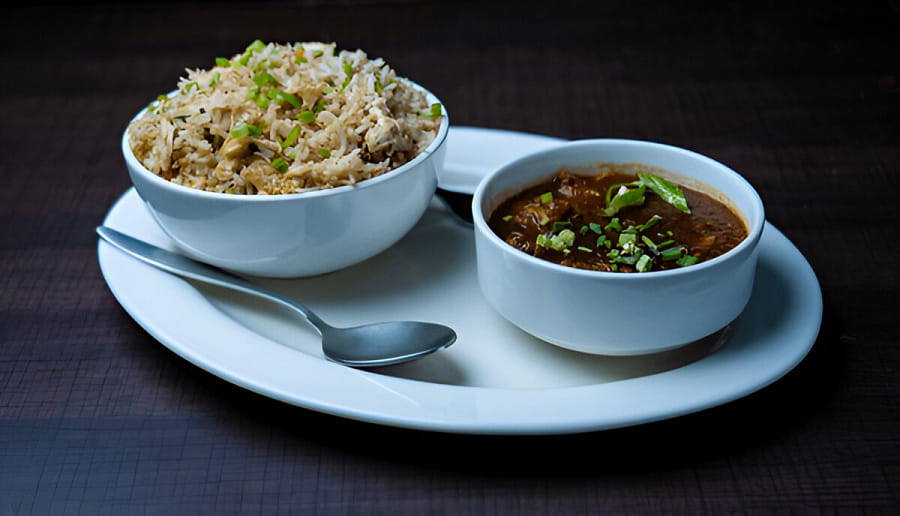 Veg Fried Rice + Manchurain Gravy + 1 Black Mojito
