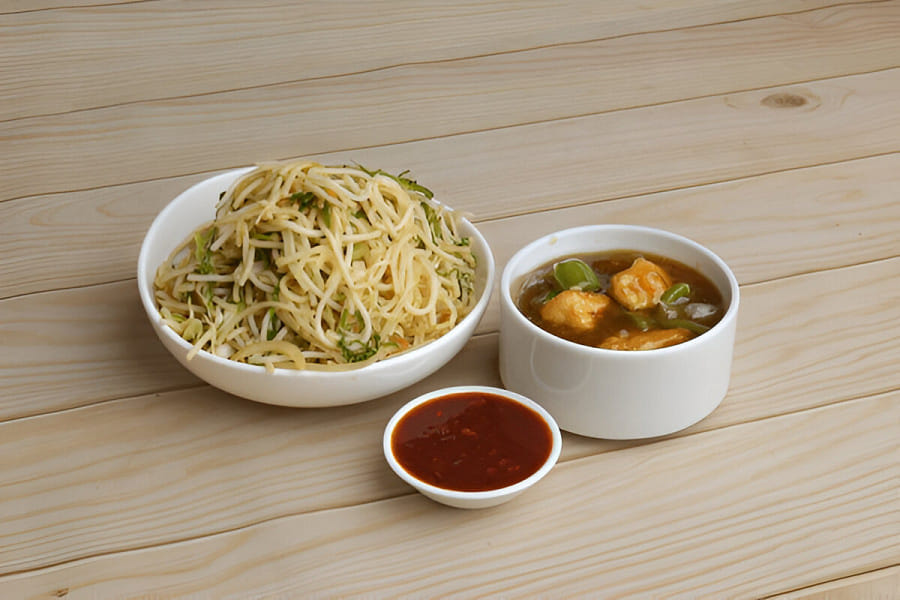 Hakka Noodle + Panner Chilli + 1 Black Mojito